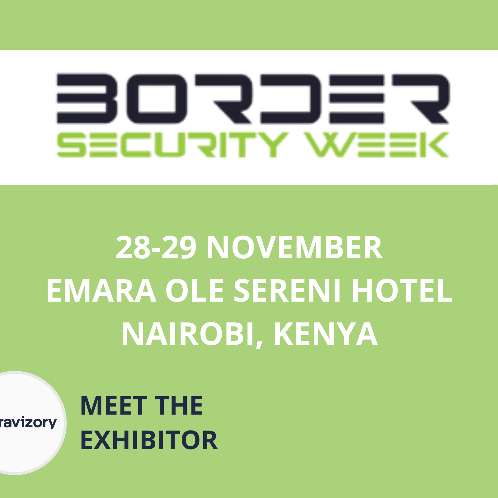 Travizory exhibits at Border Security Week Africa